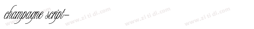 champagne script字体转换